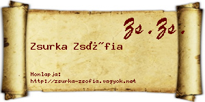 Zsurka Zsófia névjegykártya